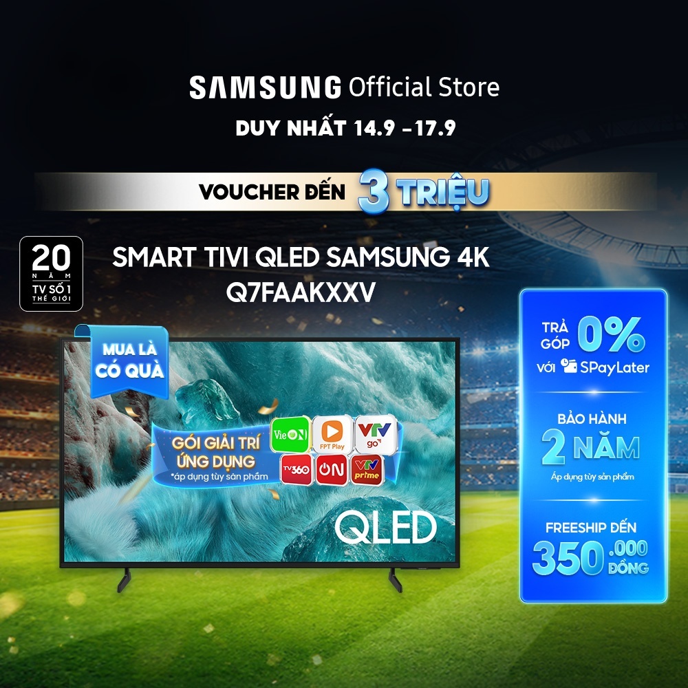 Smart Tivi Samsung QLED Q7F 4K Samsung Vision AI Smart TV (2025) - Miễn phí lắp đặt