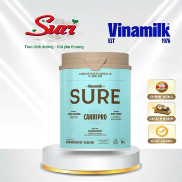 [Shop Suri] Sữa bột Vinamilk Sure CanxiPro 900g (Hộp thiếc) - Sữa bổ sung Canxi cho người già cao tuổi, Tốt cho xương kh