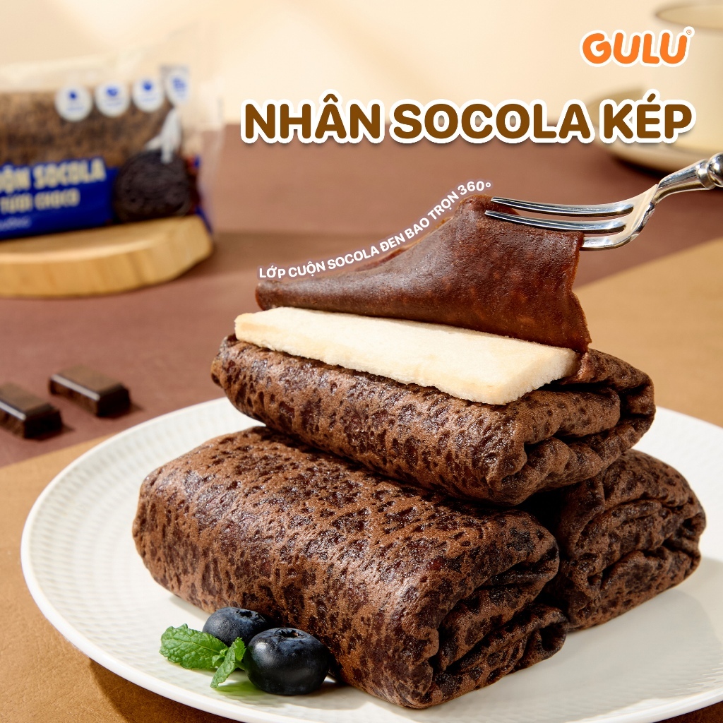 [Tổng Hợp] Bánh Cuộn Dinh Dưỡng Ăn Sáng GULU FOODS (Da Trứng, Diêm Mạch, Choco, Matcha, Ruốc) | BigBuy360 - bigbuy360.vn