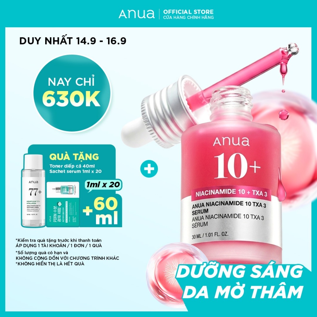 Tinh Chất Mờ Thâm, Dưỡng Sáng Da 30ml – ANUA Niacinamide 10 TXA 3 Serum 30ml
