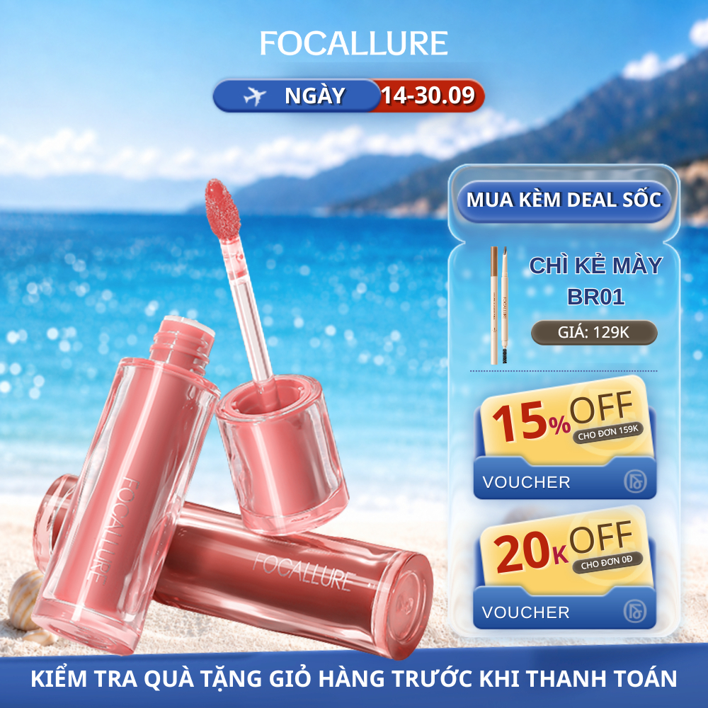 FOCALLURE Son Tint Căng Mọng Nước Phiên Bản Nâng Cấp 2G