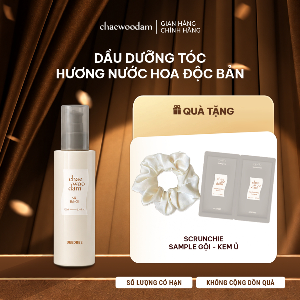 [CHAEWOODAM] Dầu Dưỡng Tóc Hương Nước Hoa, Phục Hồi Tóc Khô Xơ, Tăng Bóng Mượt 100ml