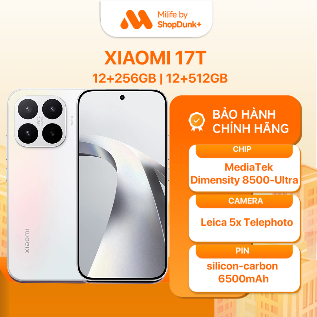 Điện thoại Xiaomi 17T 12+256GB | 12+512GB Bảo hành chính hãng 18 Tháng [Hàng Chưa Kích]
