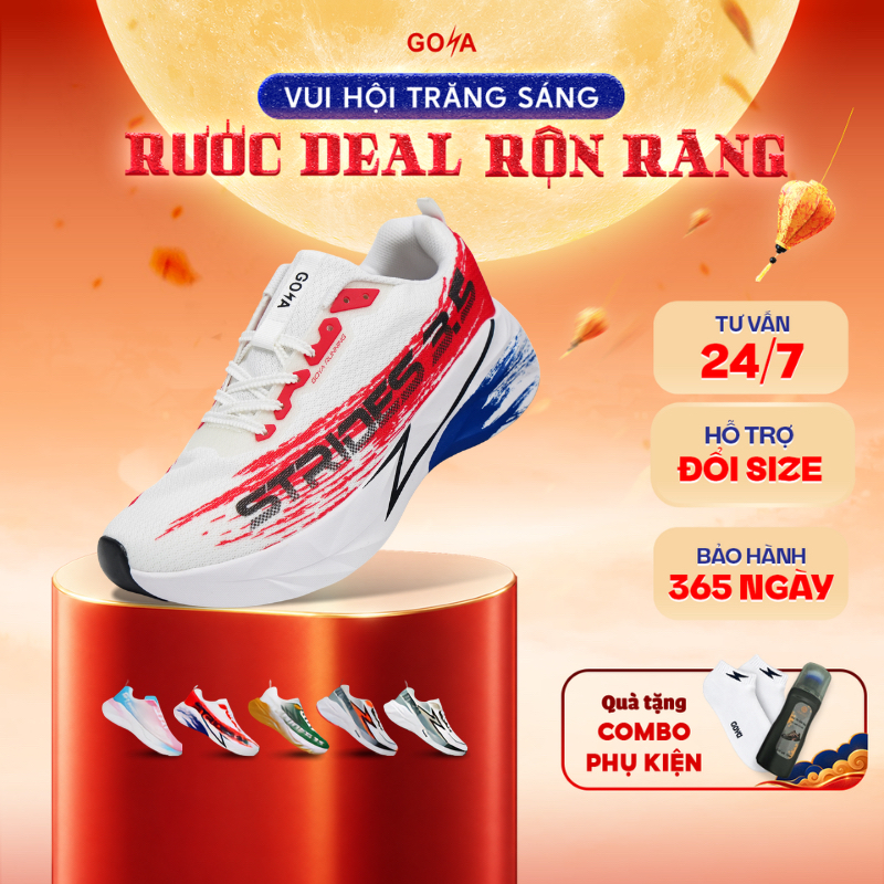 [Bản Nâng Cấp] Giày Thể Thao Chạy Bộ Nam Nữ GOYA STRIDES 3.5 Năm 2026 2- Êm Ái Vượt Trội, Thoáng Khí