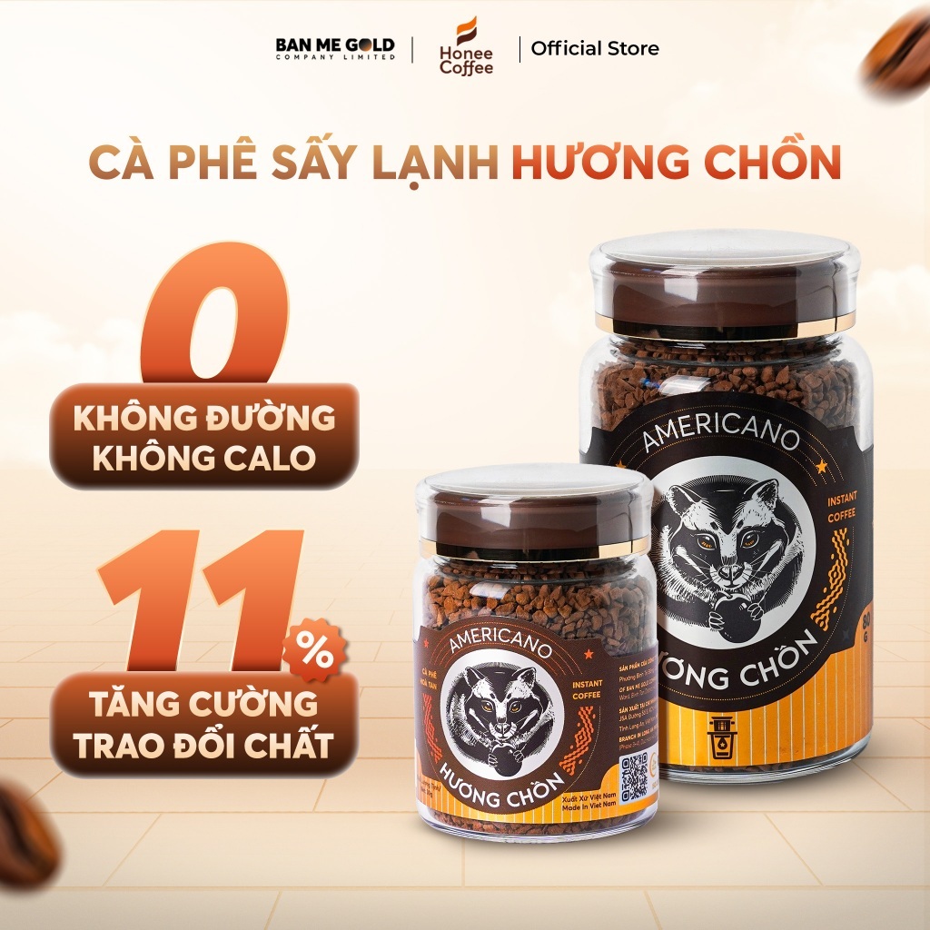 Cà Phê Sấy Lạnh Hỗ Trợ Giảm Cân - Cafe Sấy Lạnh Giảm Cân An Toàn Hiệu Quả  - Cà Phê Không Đường Không Calo (Hũ 30g/80g)