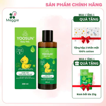 [DATE MỚI] Nước tắm gội thảo dược cho bé YOOSUN RAU MÁ chai 200ml dịu nhẹ làm mát da an toàn cho bé sơ sinh