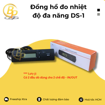 NHIỆT KẾ CHỮ NHẬT TH02 - Nhiệt kế đo nhiệt độ tủ lạnh - Đồng hồ đo nhiệt độ ô tô - Nhiệt kế điện tử