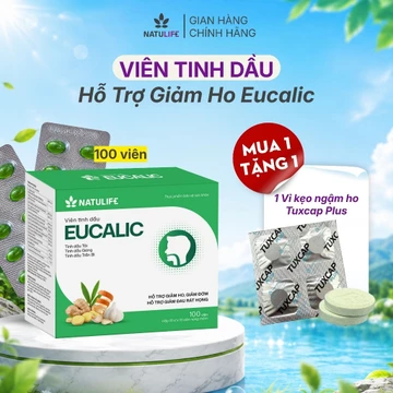Viên Tinh Dầu EUCALIC (30 viên) - Tinh Dầu Thiên Nhiên Tràm Tỏi Gừng Bạc Hà Giúp Hỗ Trợ Giải Cảm Ngừa Ho Long Đờm