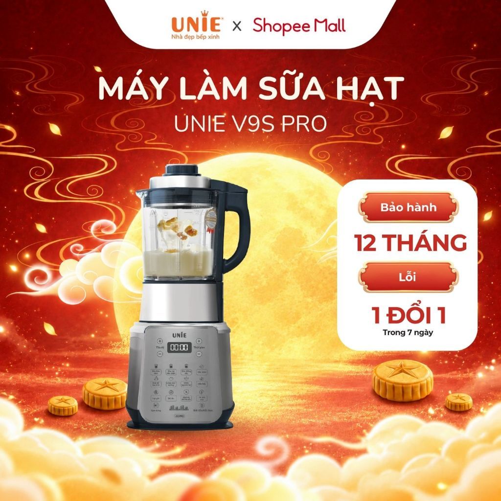 [FS] Máy làm sữa hạt Unie V9S PRO, xay nấu đa năng, dung tích 1.75L, động cơ thế hệ mới xay siêu mịn