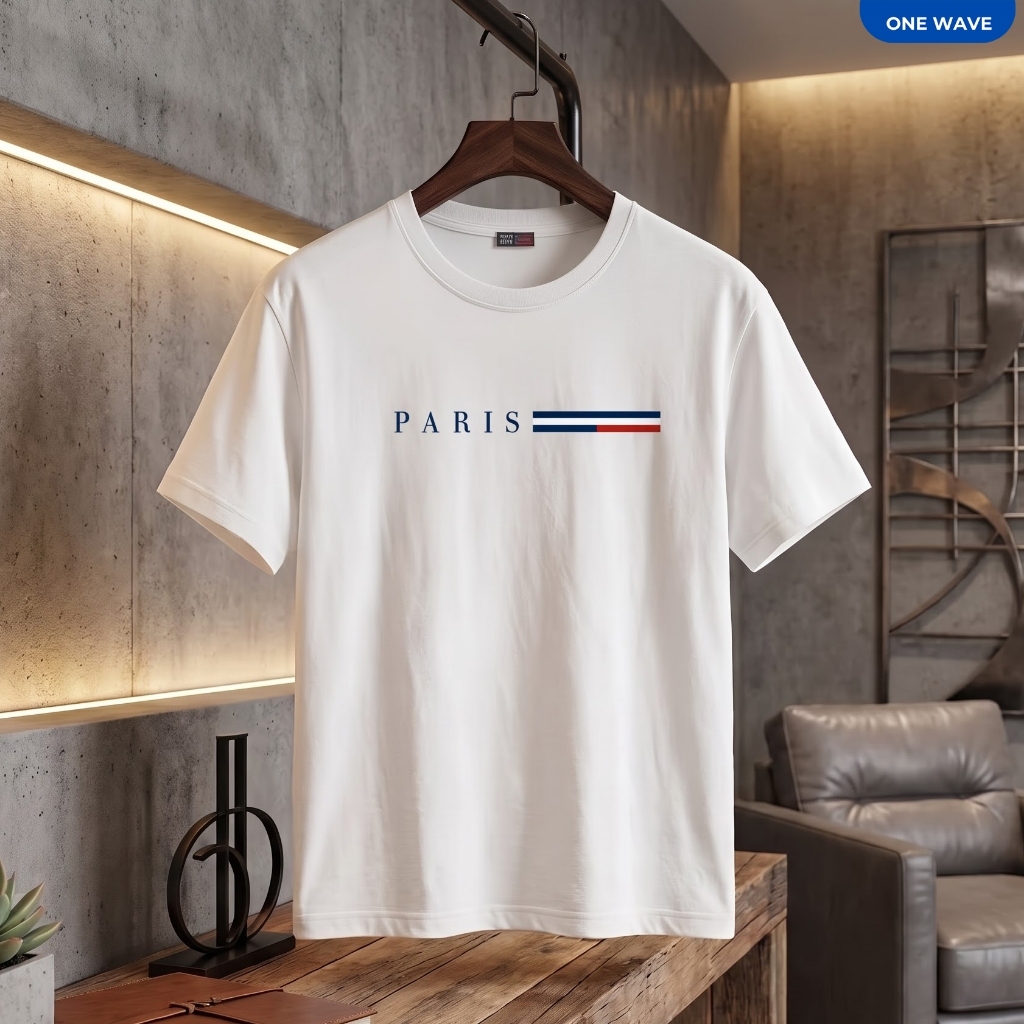 Áo thun nam nữ unisex ONE WAVE chất cotton 100%, hình in sau lưng siêu chất, chuẩn boy phố, dễ phối đồ TS29