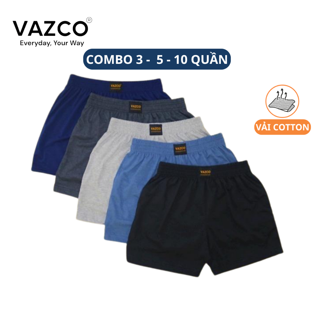 COMBO 3-5 QUẦN NGỦ NAM NỮ VẢI THUN COTTON VAZCO [Q27CT], QUẦN MẶC NHÀ FORM RỘNG CO GIÃN, THẤM HÚT MỒ HÔI SIZE 40-120KG