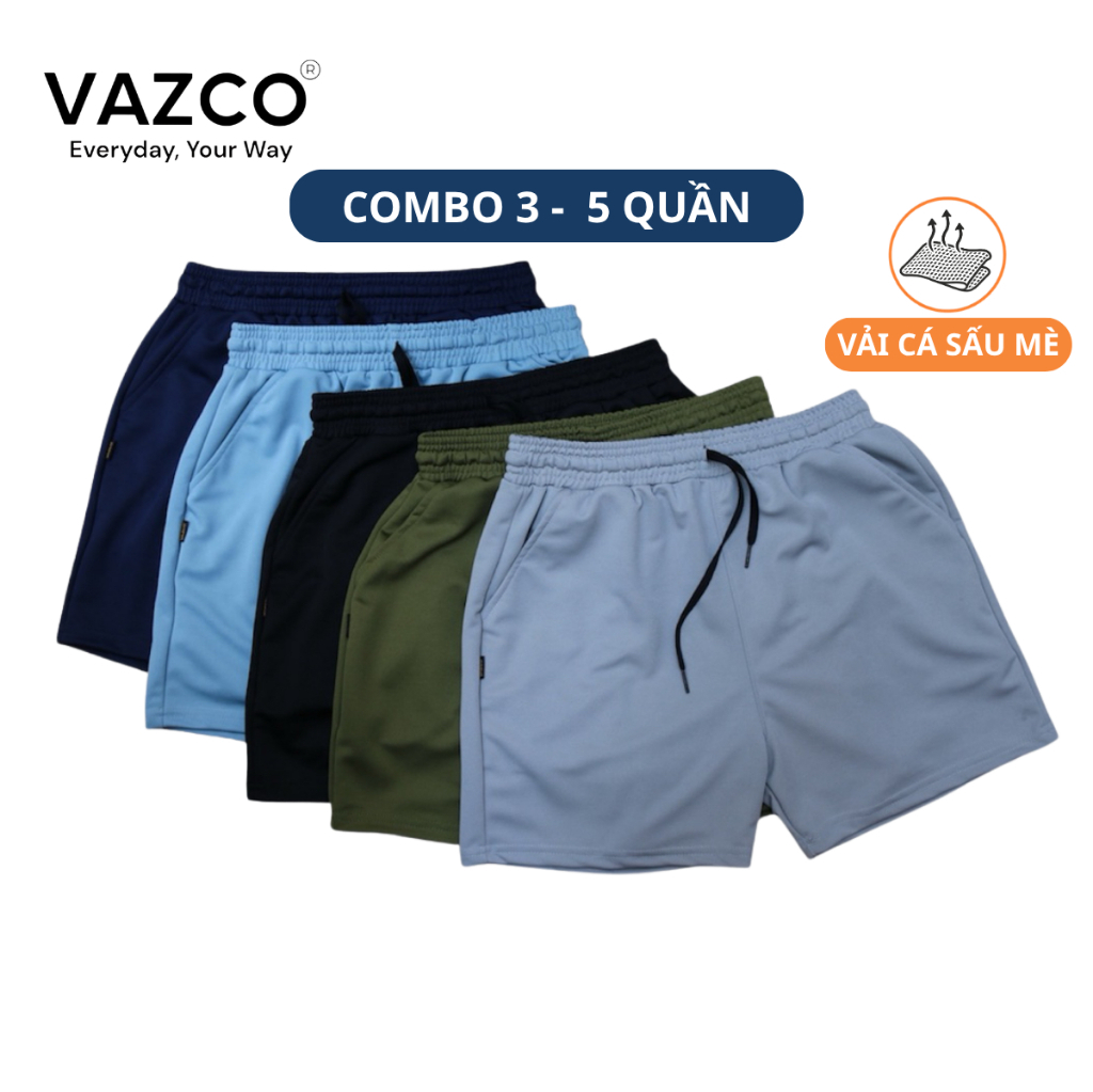 [Q34] COMBO 3-5 QUẦN ĐÙI NAM NỮ VAZCO Q34 – THOẢI MÁI & PHONG CÁCH, MẶC LÀ NGHIỀN