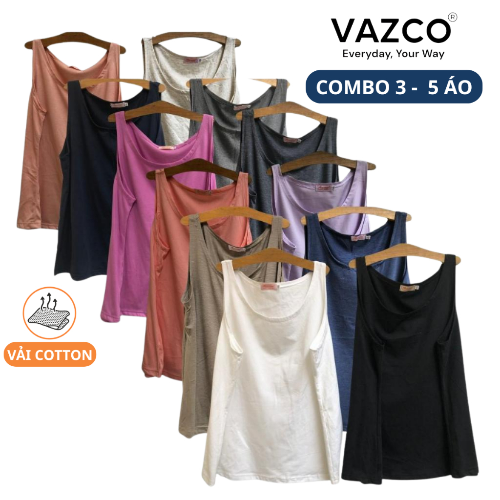 [A22] COMBO 3 - 5 ÁO THUN NỮ BA LỖ AMWEAR CHẤT LIỆU VẢI THUN COTTON