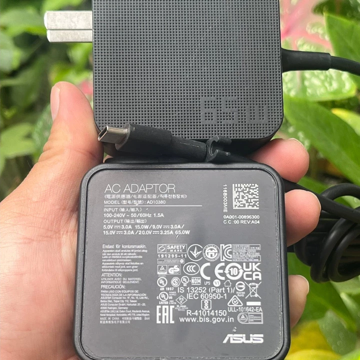 Bán sạc laptop asus 65w TYPE C - USB C Hàng cũ zin bóc máy chính hãng