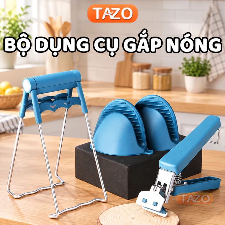 Dụng Cụ Kẹp Đồ Nóng Nhà Bếp - Dụng Cụ Nhà Bếp Tiện Ích, Kẹp Nhấc Nồi, Bát, Đĩa Đồ Nóng - Tazo