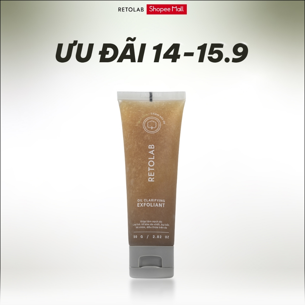 Tẩy Tế Bào Chết Da Mặt Retolab Exfoliant 80g - Làm Sạch Da, Loại Bỏ Tế Bào Chết, Bã Nhờn