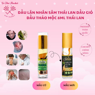 Dầu lăn nhân sâm thái lan dầu gió ,dầu thảo mộc 8ml Thái Lan - CÔ THƯ MARKET
