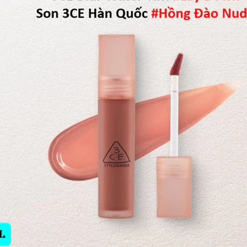 3CE Blur Water Tint #Lay Down – Son Kem Lì 3CE Hàn Quốc Màu #Hồng Đào Nude - 4.6g