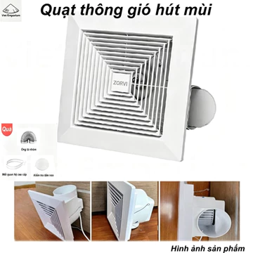 Quạt thông gió hút mùi,Quạt Hút Mùi, Quạt Thông Gió Gắn Tường, Gắn trần bếp, WC 6/8/10/12 inch