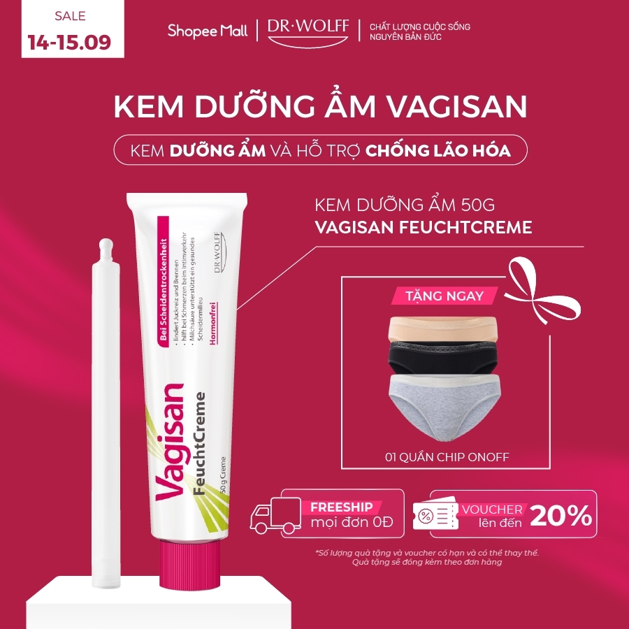 Kem dưỡng ẩm Vagisan FeuchtCreme làm mềm và chống lão hóa vùng kín dành cho phụ nữ