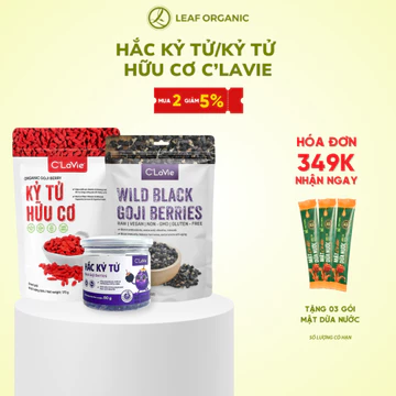 Kỷ tử hữu cơ C'LaVie 170g (34g x 5 gói) - Kỷ tử đỏ/Hắc kỷ tử