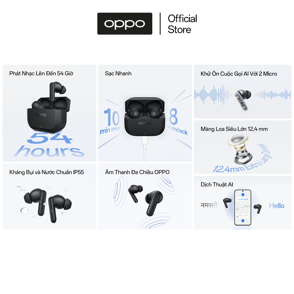 [Độc quyền Online] Tai nghe Bluetooth OPPO Enco Buds 3s, dịch thuật AI, pin đến 54h, sạc siêu tốc, màng loa lớn đa chiều | BigBuy360 - bigbuy360.vn
