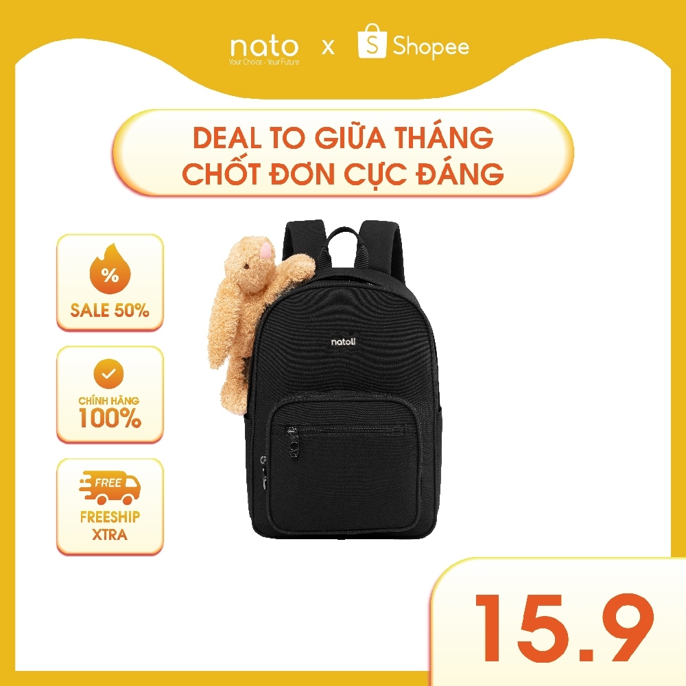Balo nữ thỏ bông thời trang Natoli hàn quốc cute nhiều ngăn đựng laptop Sweet Bunny Backpack B28