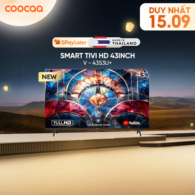SMART Tivi FHD 43 Inch 43S3U+ Coocaa inch - tivi giá rẻ