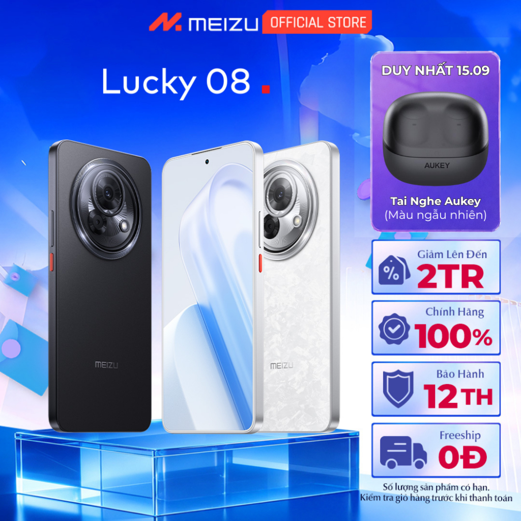 Điện Thoại Meizu Lucky 08 | Màn Hình LTPO Amoled 6.78" 144Hz | Snapdragon 7s Gen 2 |  Pin 6000mAh Sạc 33W | Chính Hãng