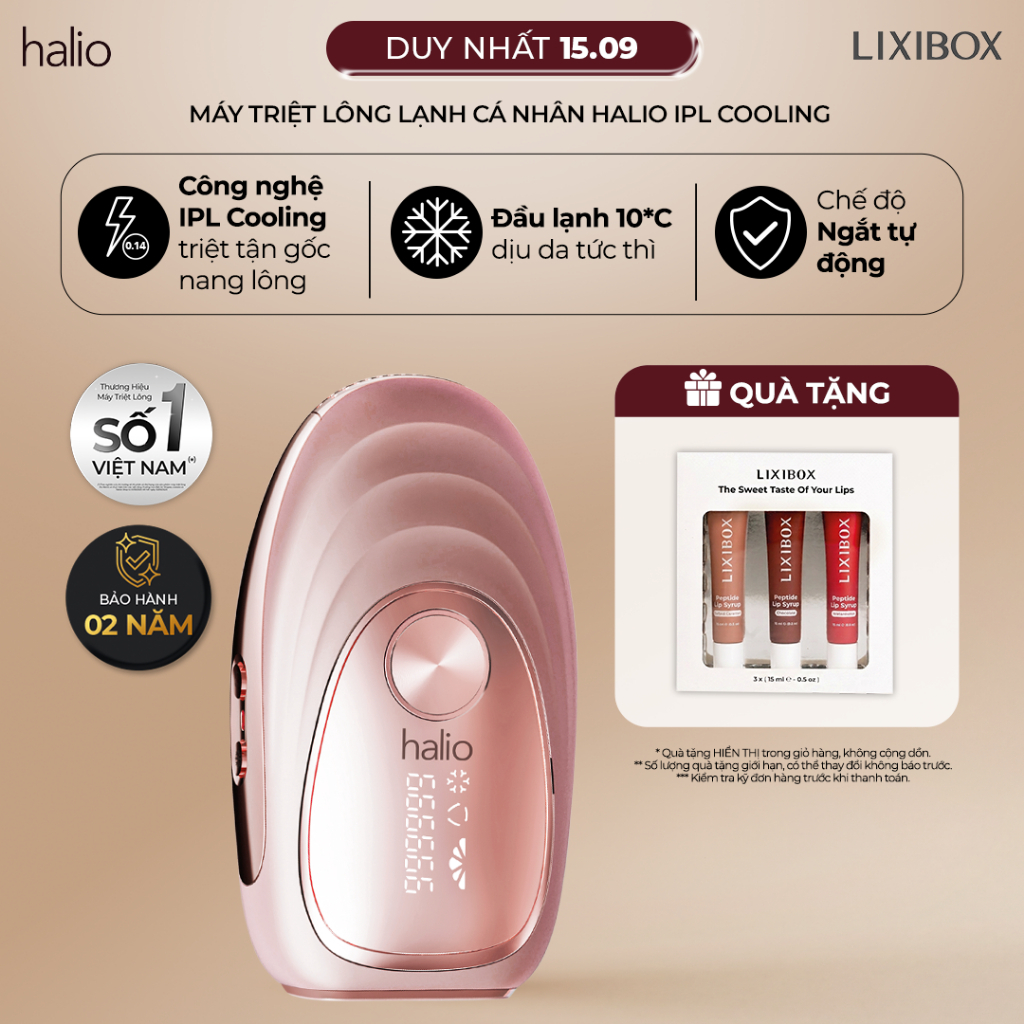 Máy Triệt Lông Băng Lạnh Trẻ Hóa Da Halio IPL Cooling Hair Removal Device