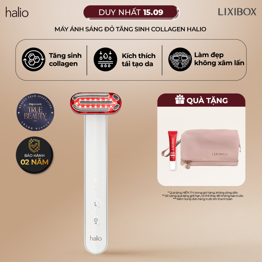Máy Ánh Sáng Đỏ Giúp Trẻ Hoá Da Halio Red Light Therapy Device 3 in 1