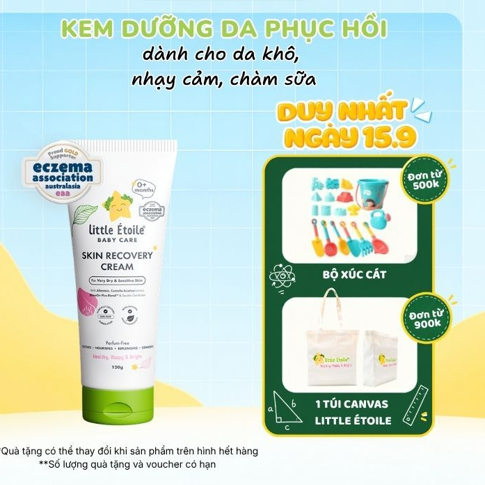 Kem dưỡng da Little Étoile Baby Care Úc phục hồi cho da khô-nhạy cảm-chàm sữa của bé từ sơ sinh