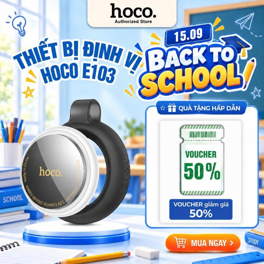 Thiết Bị Định Vị Hoco E103 Cho Táo -  Android, Định Vị Chính Xác, Theo Dõi Vị Trí Thông Minh, Kết Nối Nhanh, Tiện Lợi