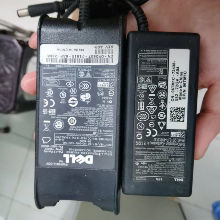 Sạc laptop Dell 19.5V- 4.62A 90W / 19.5V- 3.34A 65W - Sạc dell chân to hang cũ tháo máy zin
