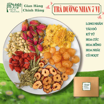 Trà Dưỡng Nhan 7 Vị Thảo Mộc (30 gói), Trà Thảo Mộc Thanh Xuân Đẹp Da, Thanh Nhiệt, Dễ Ngủ