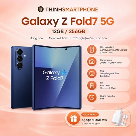 [Likenew Fullbox] Điện thoại Samsung Galaxy Z Fold7 5G 12/256GB Mới 99.99% - Chính Hãng Tại Samsung Việt Nam