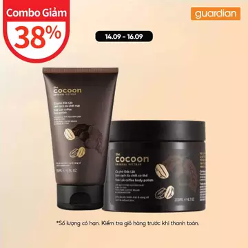Combo Tẩy Tế Bào Chết Cà Phê Đắk Lắk Cocoon Cho Mặt & Cơ Thể Cocoon Coffee Face & Body Polish 150ml + 200ml