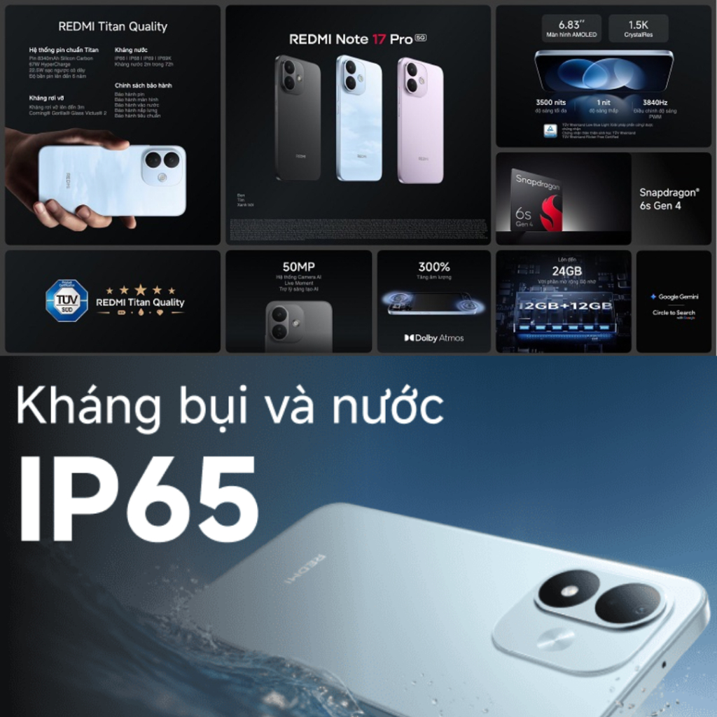 Điện thoại Xiaomi Redmi Note 17 Pro 5G (6GB - 256GB) - Hàng Chính Hãng | BigBuy360 - bigbuy360.vn