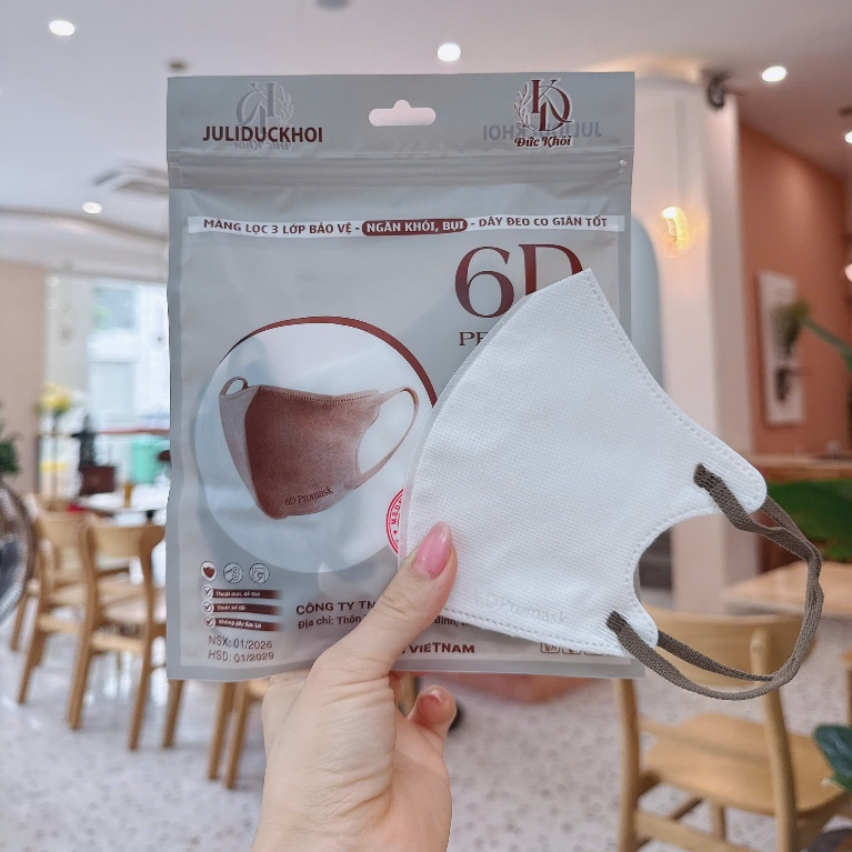 COMBO 100 CHIẾC KHẨU TRANG 6D JULIDK 3 LỚP HÀN QUỐC KHÁNG KHUẨN XỊN XÒ