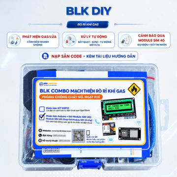 Bộ cảnh báo phát hiện rò rỉ khí gas Arduino báo khói báo cháy Banlinhkien qua module sim 4g
