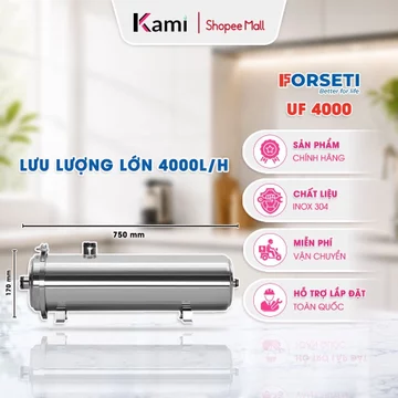 Máy Lọc Nước Tổng UF 4000 Lít/Giờ Sử Dụng Lõi Sợi PVDF Lọc Nước Đầu Nguồn Sinh Hoạt
