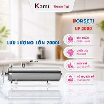 Máy Lọc Nước Tổng UF 2000 Lít/Giờ Sử Dụng Lõi Sợi PVDF Lọc Nước Đầu Nguồn Sinh Hoạt