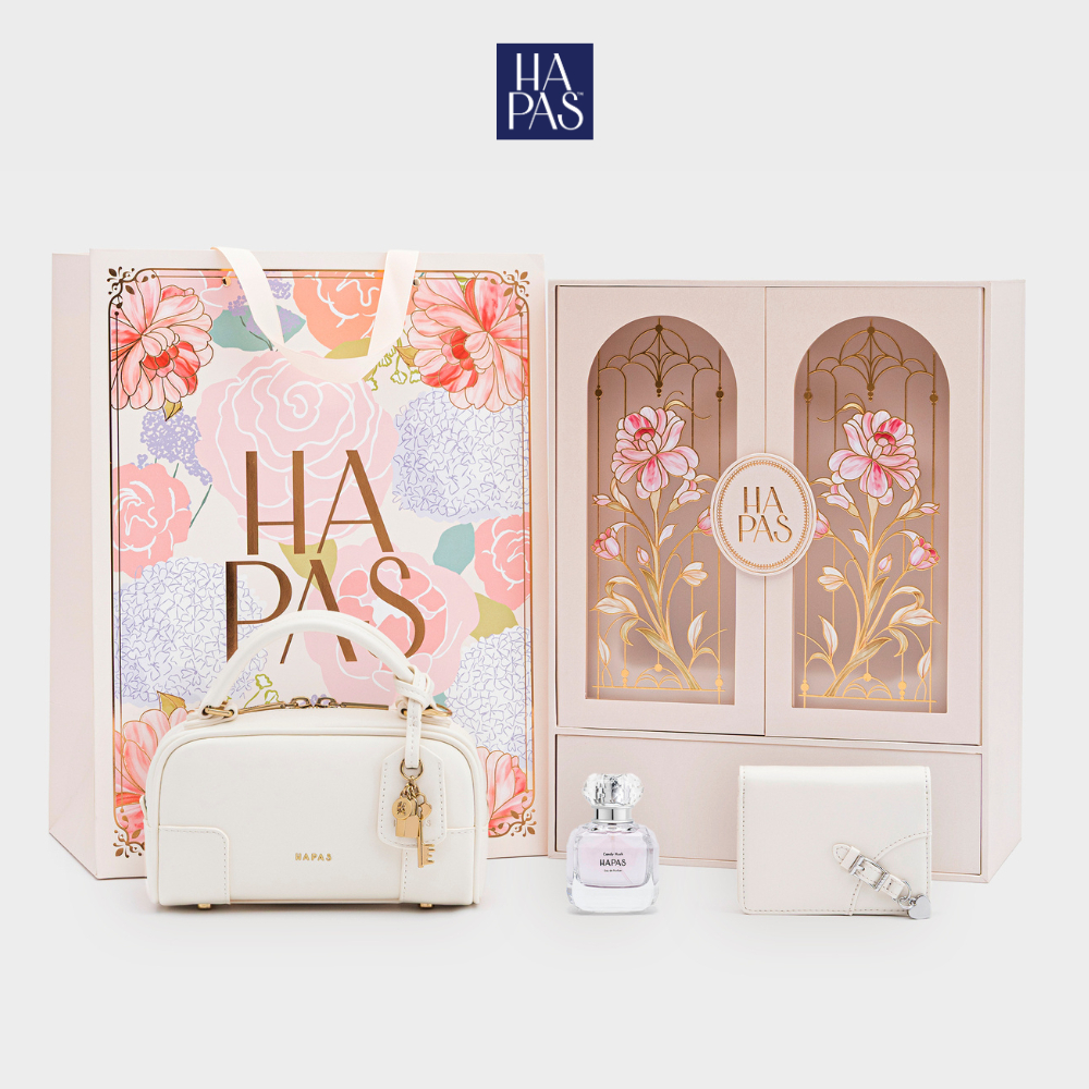 [HOAPAS 20.10] Bộ Quà Tặng "Nàng Thơ" Túi Xách Lock Chic HAPAS - Món Quà Tặng Người Yêu Ý Nghĩa Dịp 20/10