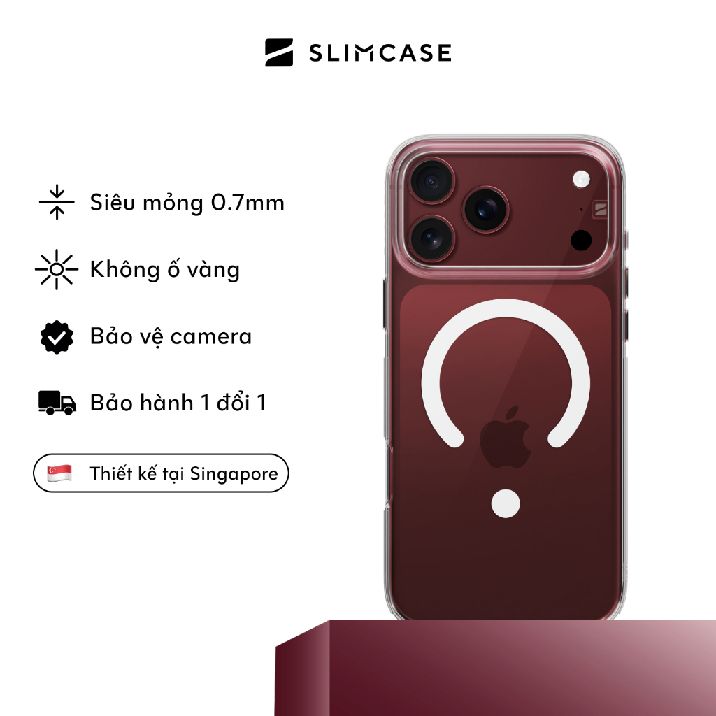 Ốp lưng UNIQUE iPhone 18 / 17 / 16 Series SLIMCASE - Không ố vàng, siêu mỏng, hỗ trợ sạc không dây | BigBuy360 - bigbuy360.vn