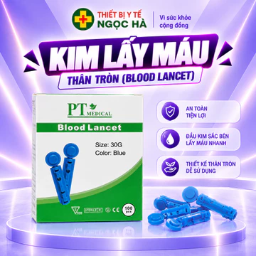 Kim thân tròn, dạng Onetouch, chích lấy máu PT (100 cái/ hộp)