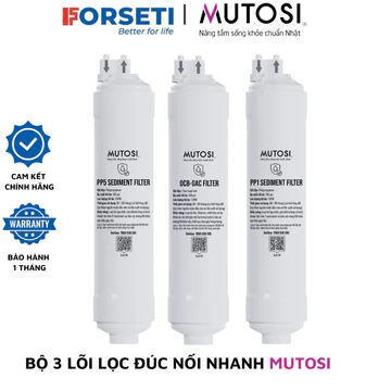 Bộ lõi lọc nước 123 MUTOSI lõi lọc thô đúc nối nhanh - Hàng chính hãng