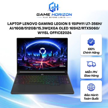 Laptop Lenovo Gaming Legion 5 15IPH11 U7-356H/AI/16GB/512GB/15.3WQXGA OLED 165Hz/RTX5060/W11SL OF24 (83RW0023VN)