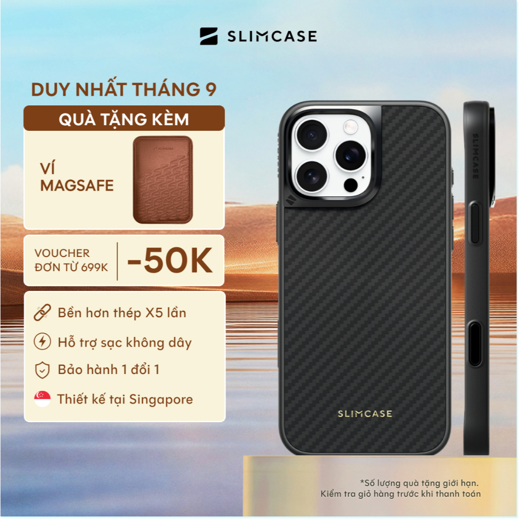Ốp lưng REX iPhone 16 Pro Max SLIMCASE - Chống va đập, chống bám bẩn, hỗ trợ sạc không dây