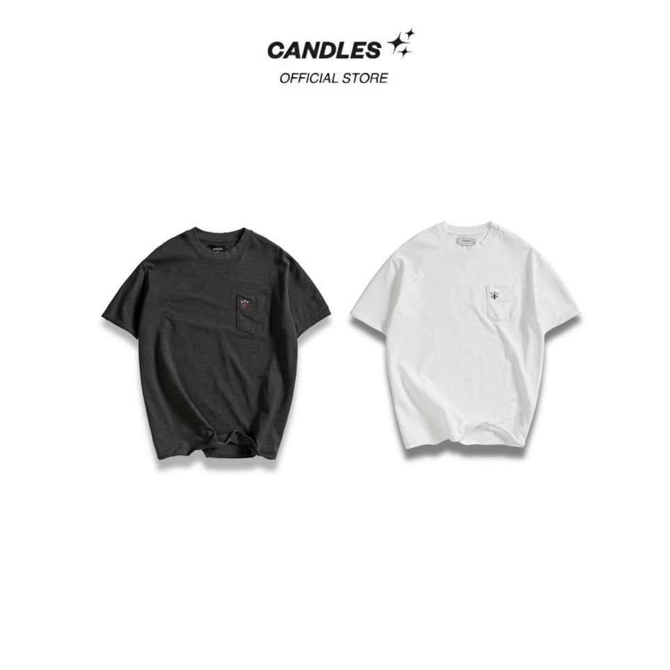 Áo Thun Candles Floral Slub Cotton Oversized Tee Unisex | BigBuy360 - bigbuy360.vn