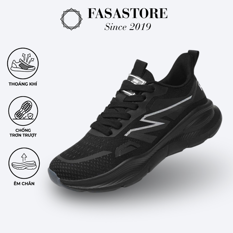Giày Thể Thao Nam Chống Trượt FASASTORE – Giày Tập Gym, Cầu Lông, Đi Bộ, Vải Lưới Thoáng Khí